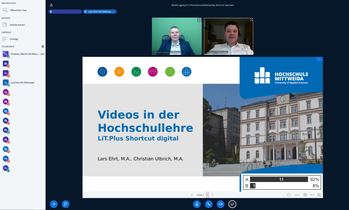 Screenhot vom Shortcut "Videos in der Hochschullehre"